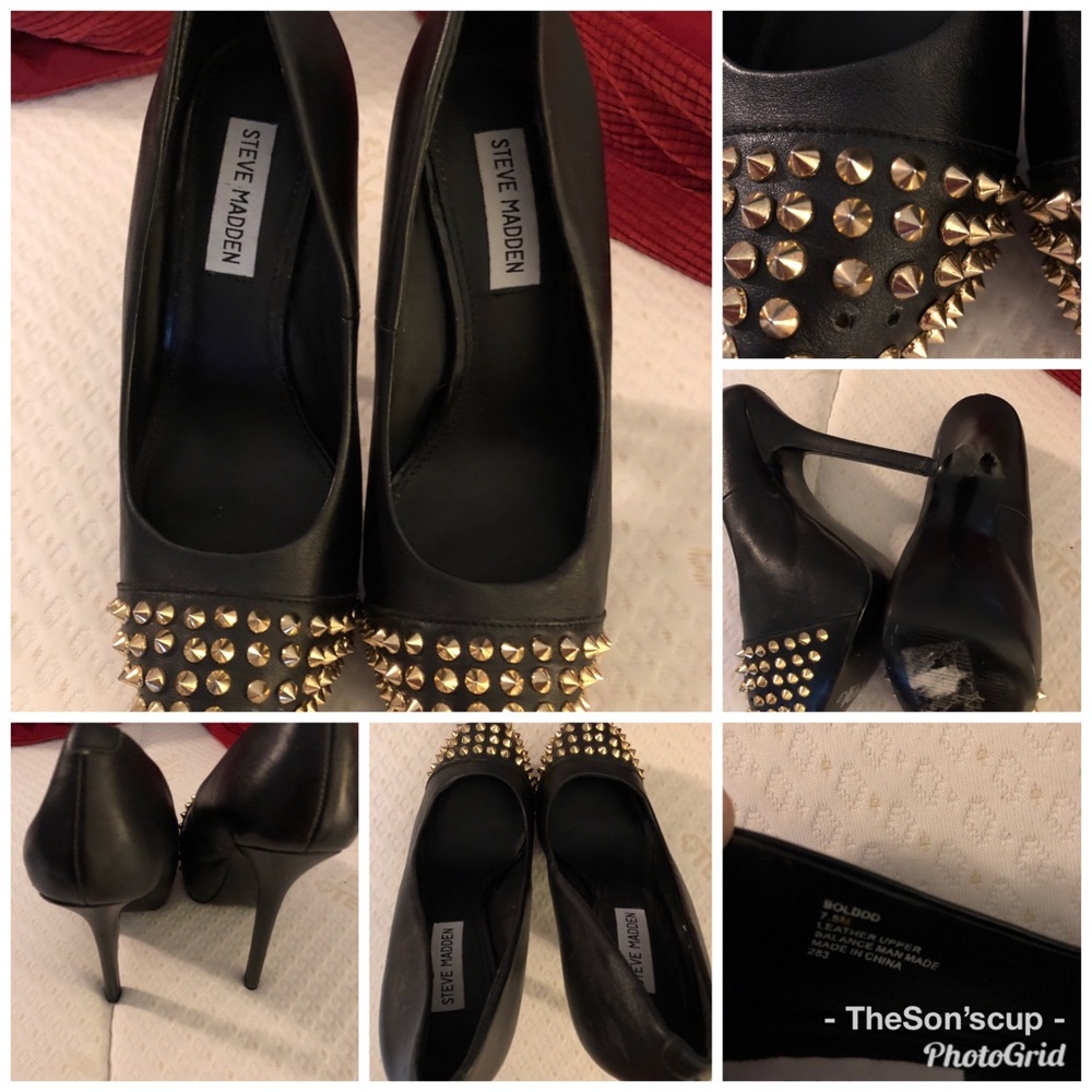 Spike and sexy! Black ladies heel! 6in